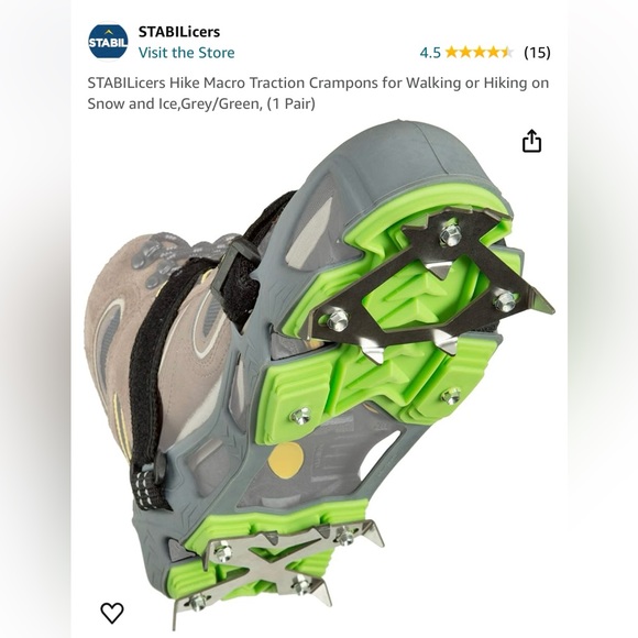 STABILicers Hike Macro for Walking or Hiking on Snow and Ice Size Medium - Picture 4 of 8